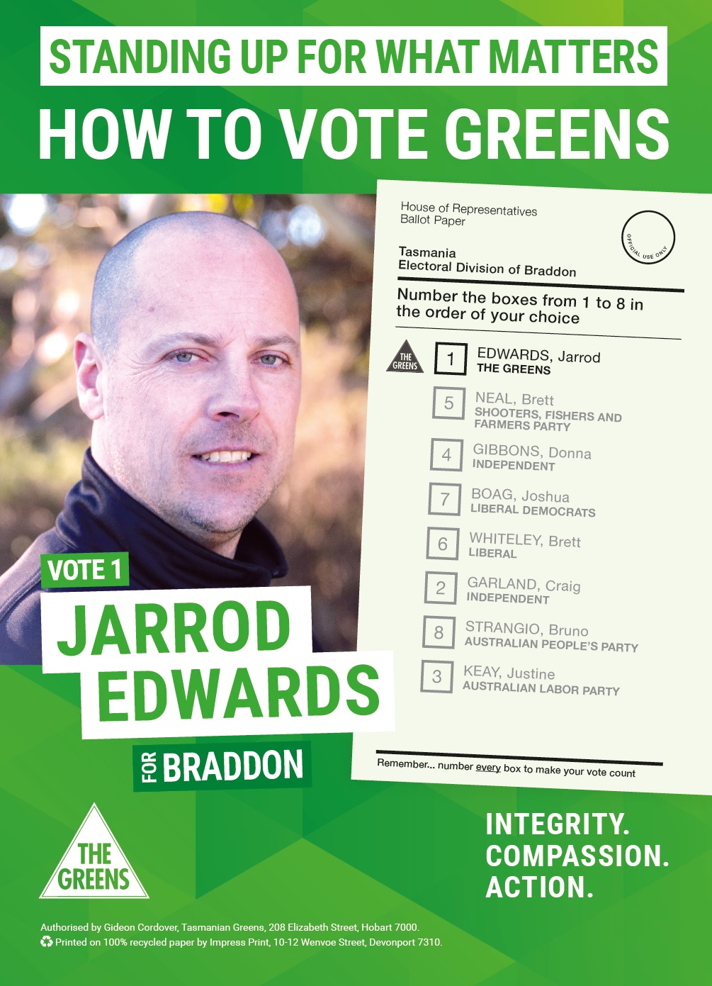 How to Vote for Jarrod Edwards in Braddon