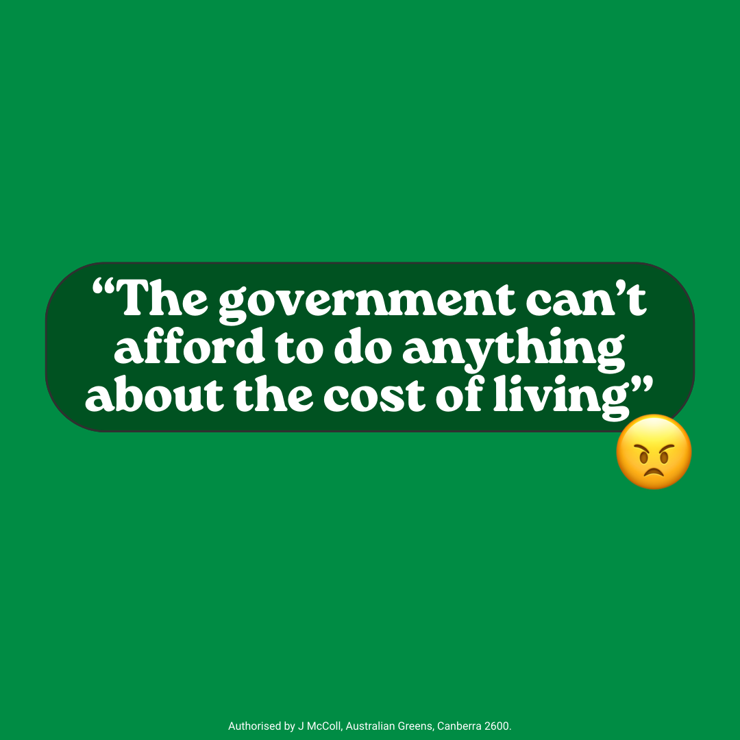 “The government can’t afford to do anything about the cost of living”