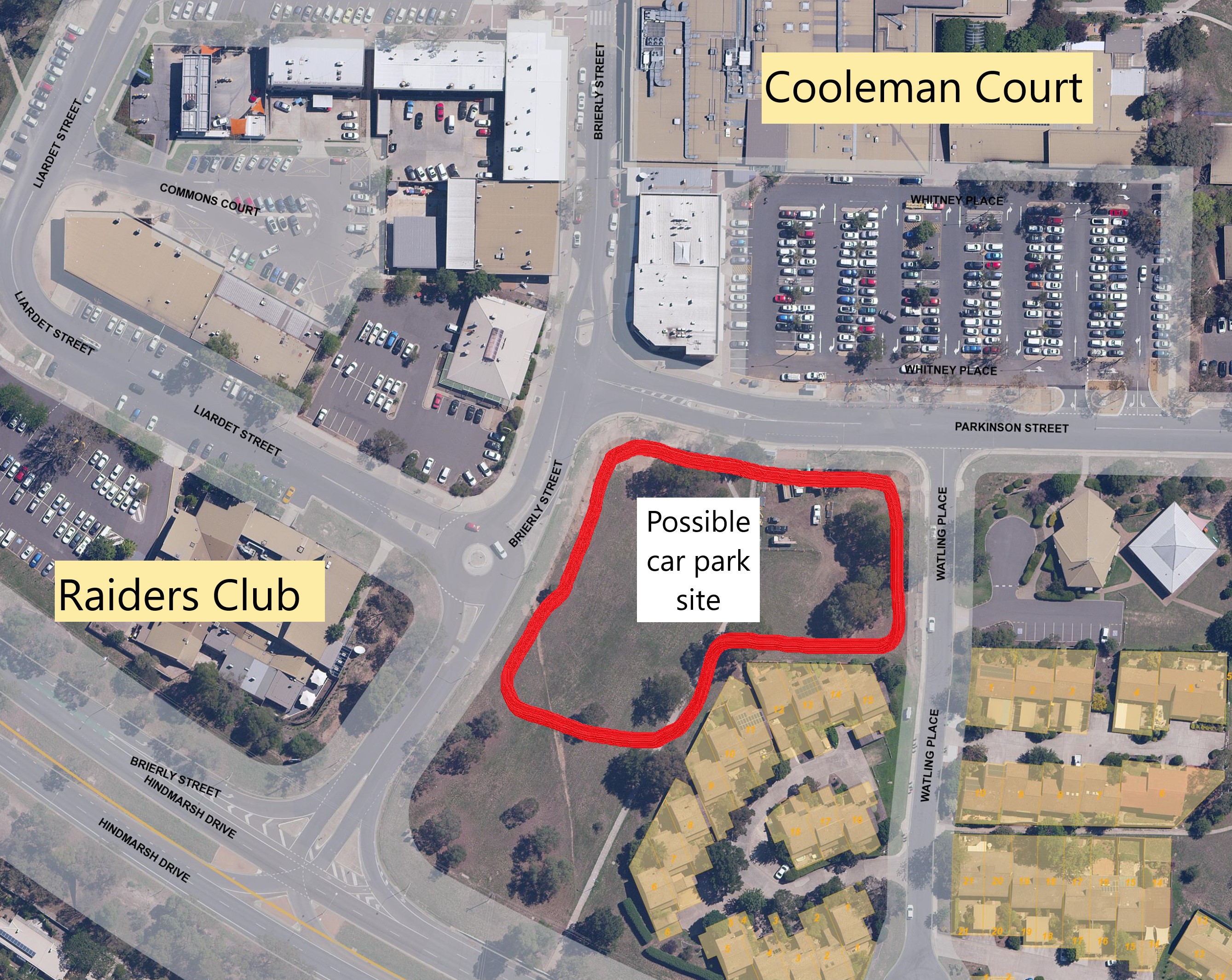 Cooleman Court proposed carpark