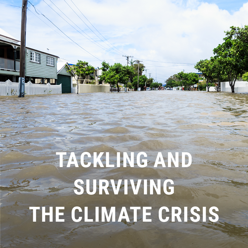 Tackling the Climate Crisis. Flooded Street