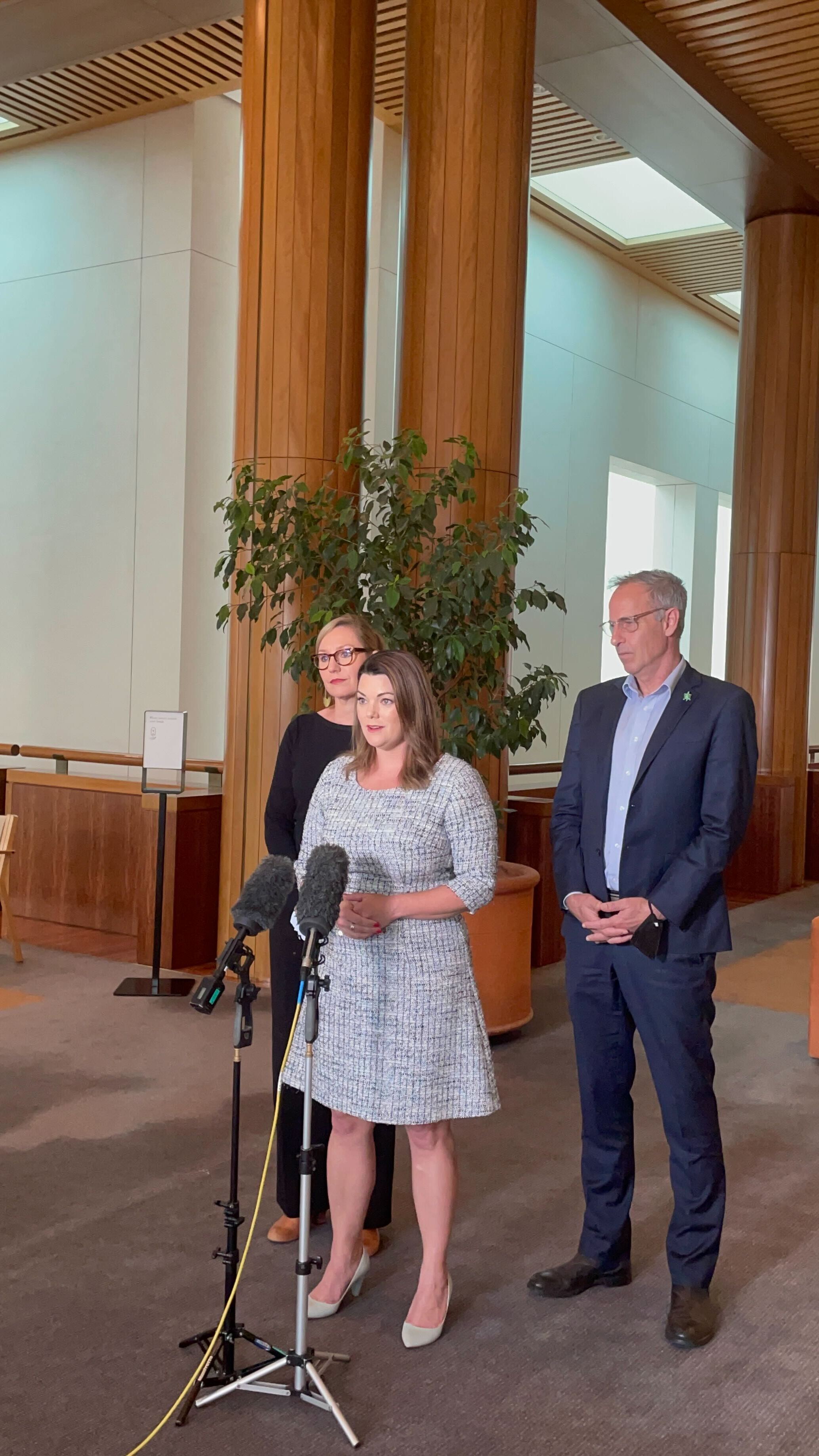 Press conference with Senators Sarah Hanson-Young, Senator Larissa Waters and Senator Nick McKIm