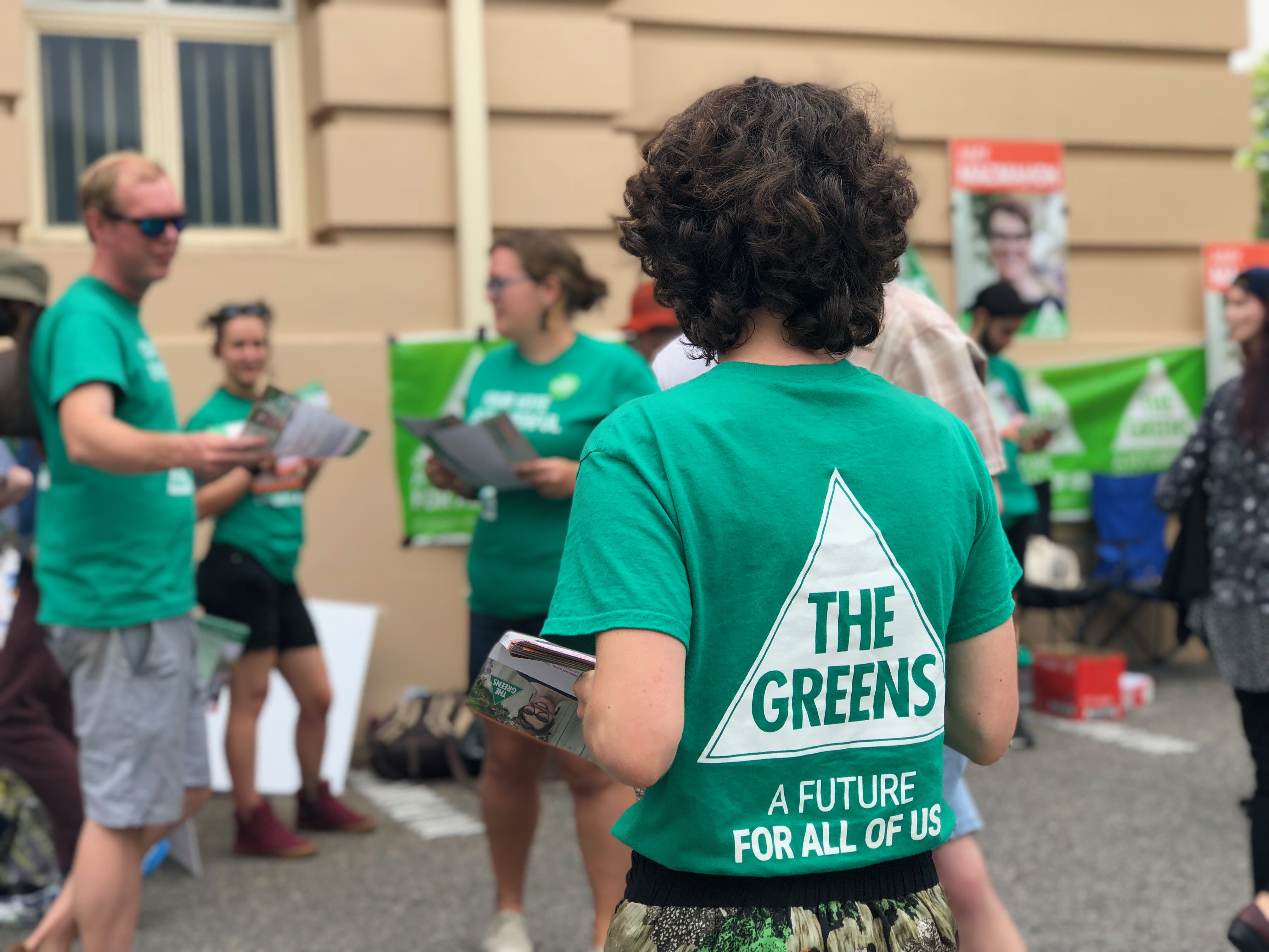 Greens supporters on Election Day