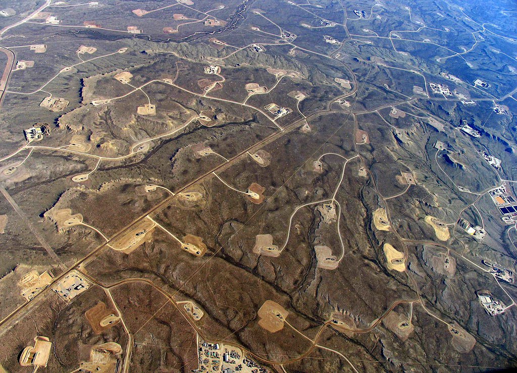 Fracked lands Texas