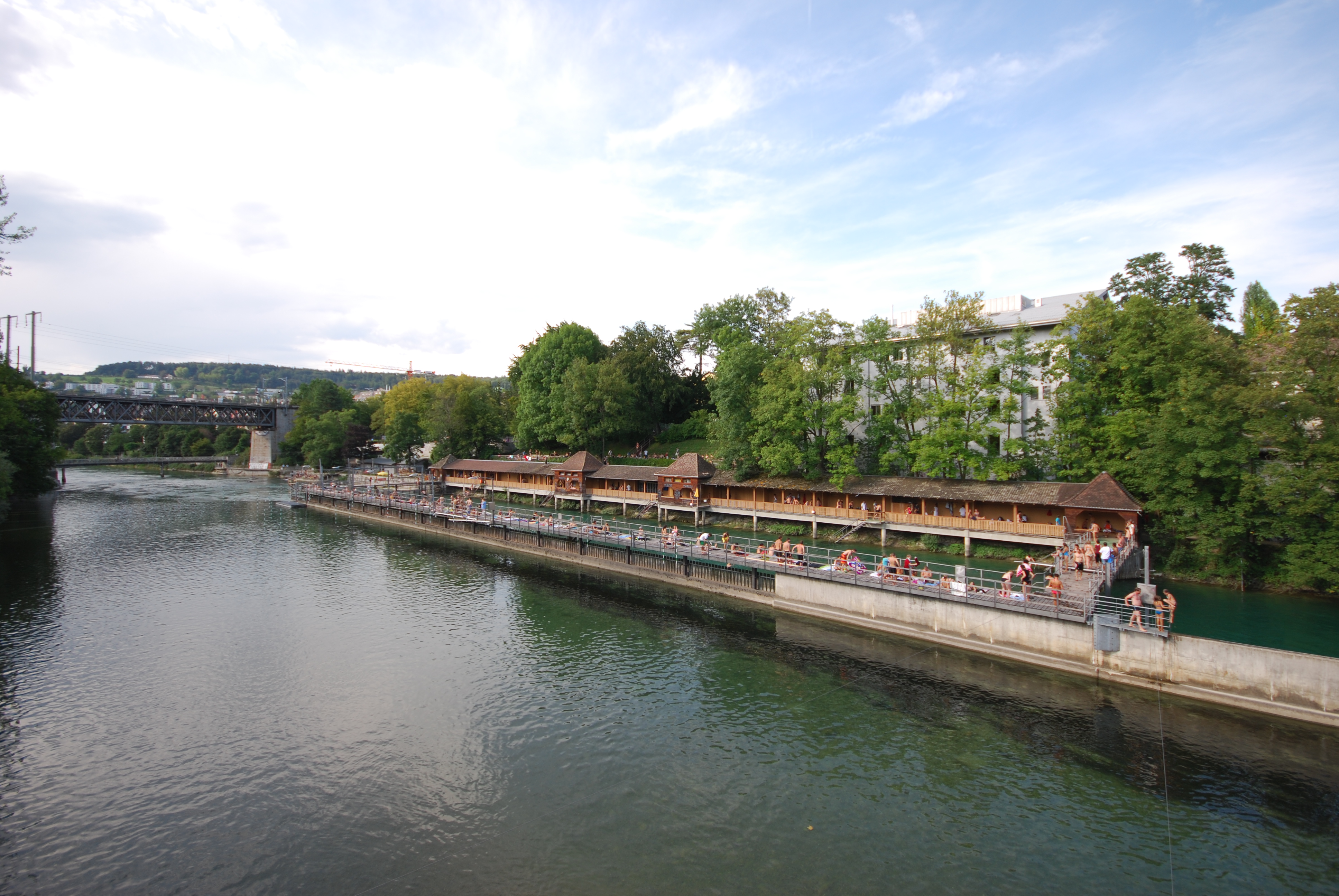 Lower Letten River Baths in Zurich