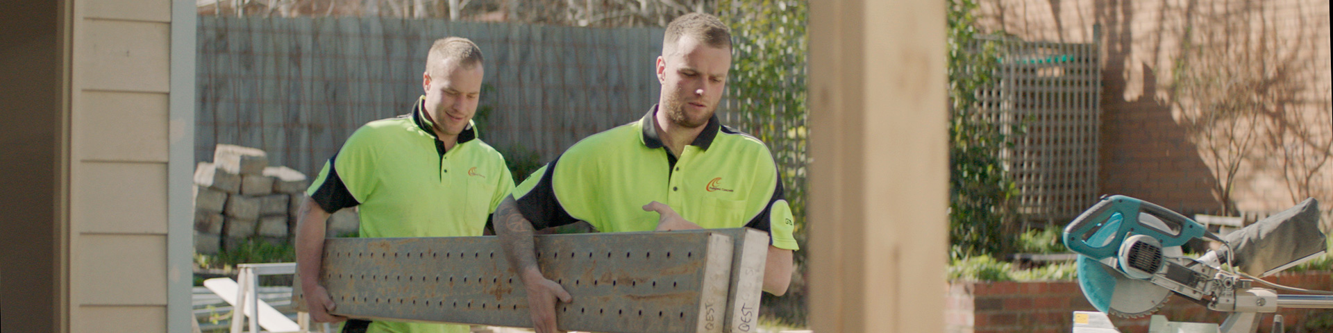Builders on a worksite