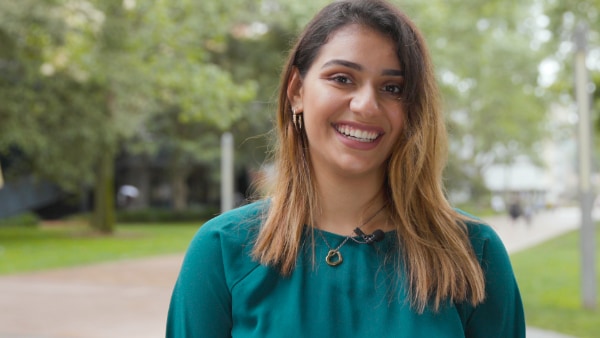 Student smiling