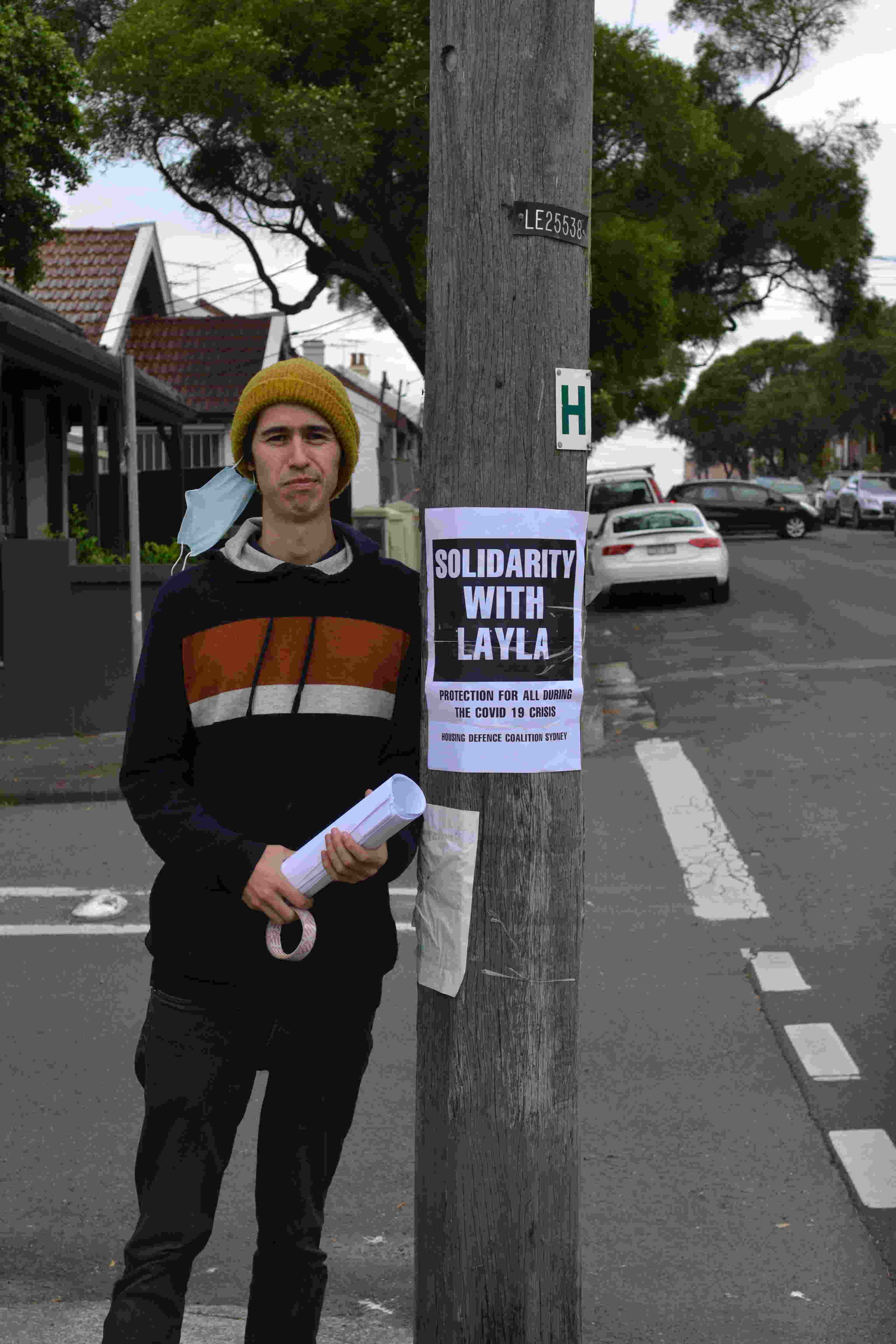 Protesting eviction Sydney