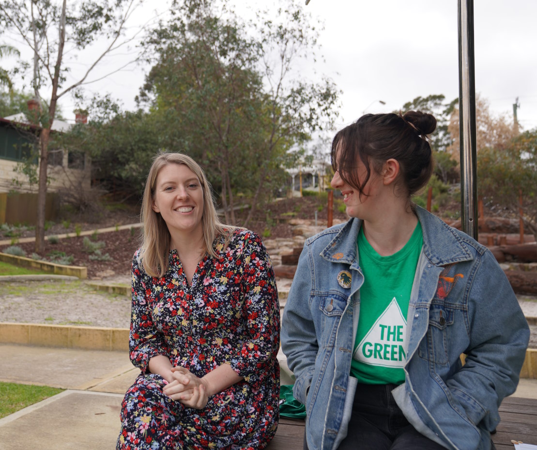 Sophie with Greens WA supporter