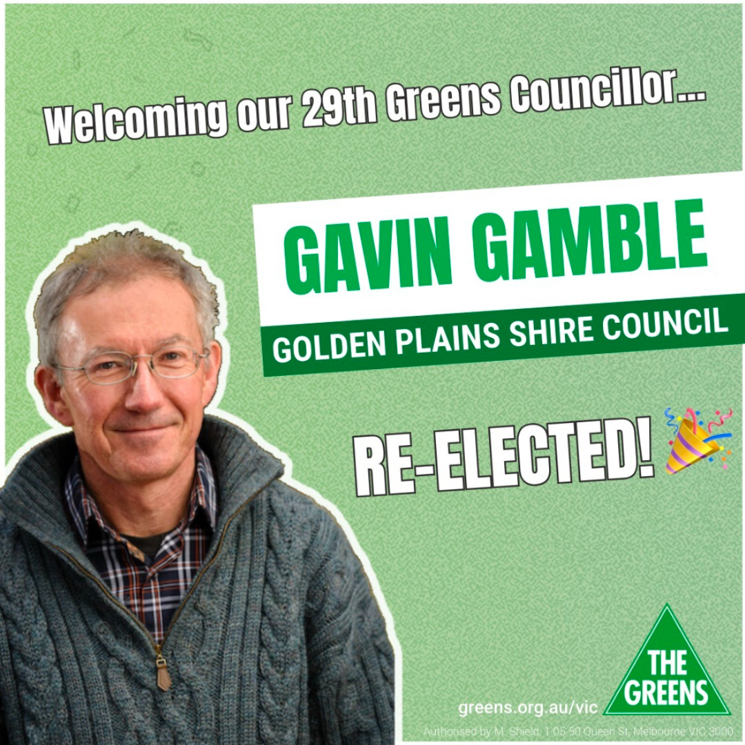 Gavin Gamble, Vic Greens Councillor smiling