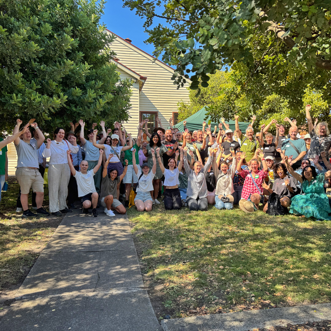 Greens Volunteers smiling after a doorknock