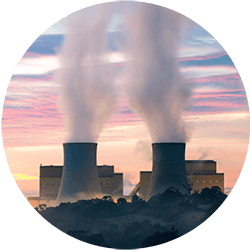 polluting coal stacks