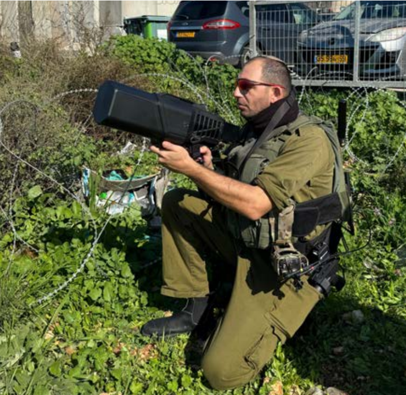 Israel  Defense Force soldier with DroneGun Mk4 and RfPatrol