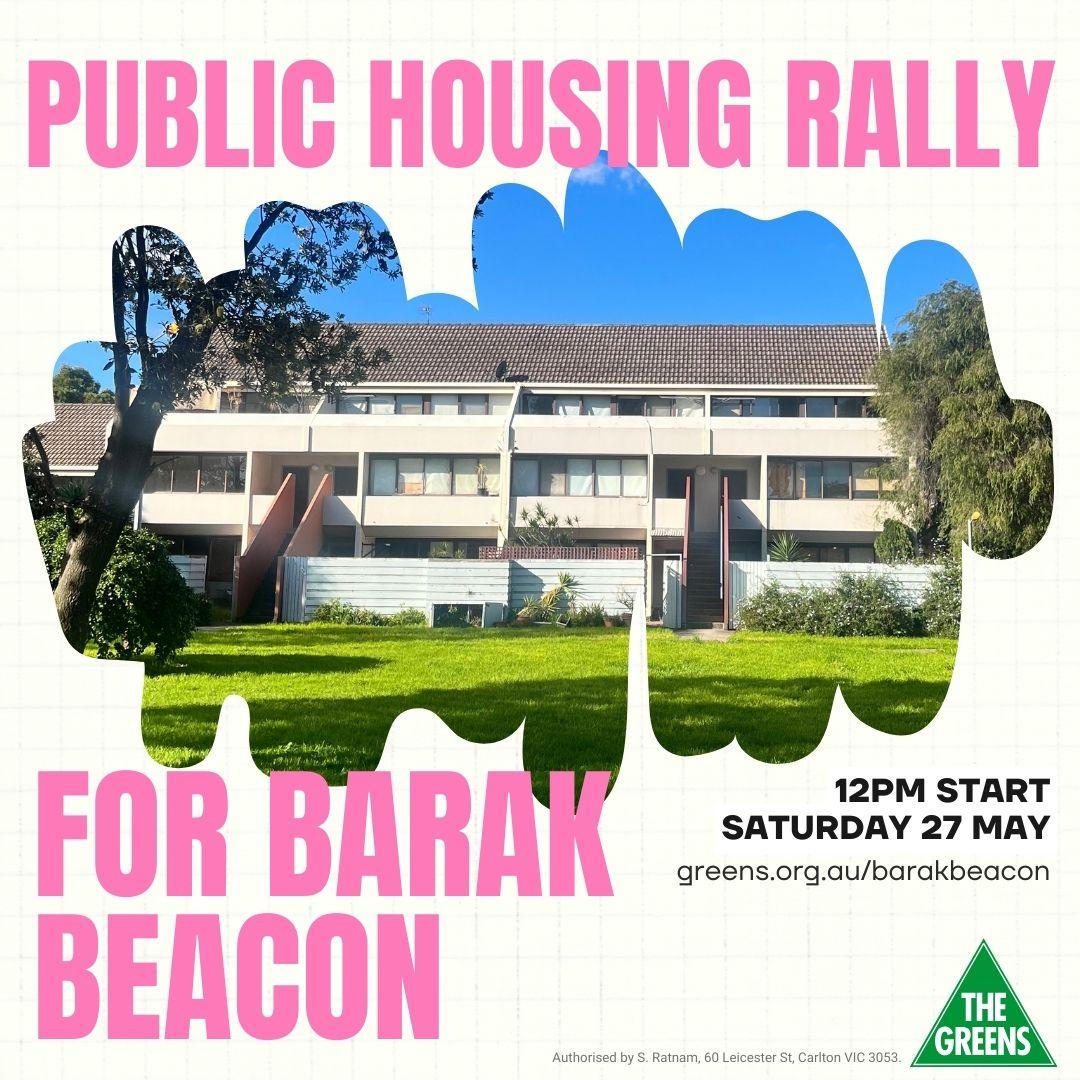 Barak Beacon Public Housing rally